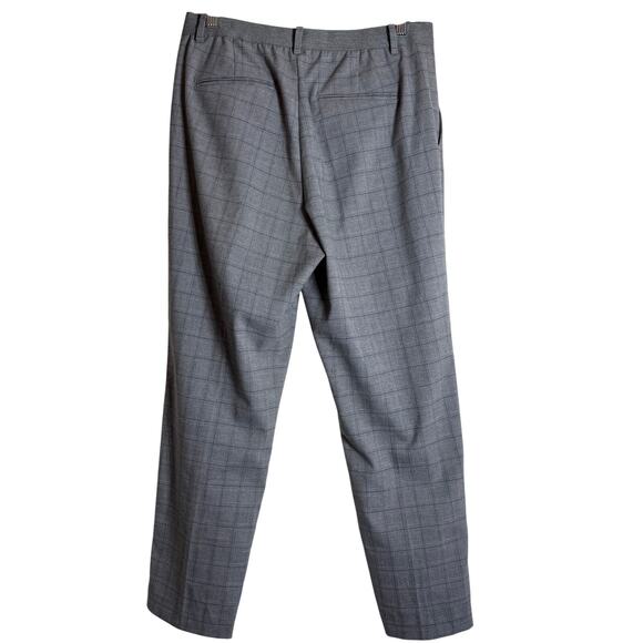 Uniqlo Plaid Pleated Ankle Dress Pants Women's Sz Medium - Picture 2 of 7